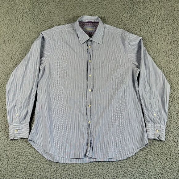 Mason's‎ Shirt  Men's XL Multi Color Striped Button Up Cotton Made In Italy - Picture 1 of 11